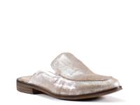 Art Easel Mule Silver Metallic Suede view