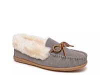 Camp Collar Moccasin Slipper - Women's Grey Suede view