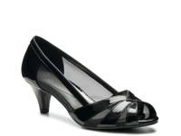 Edna Peep-Toe Pump Patent Black view