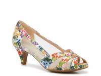 Edna Peep-Toe Pump Multicolor Floral Print view