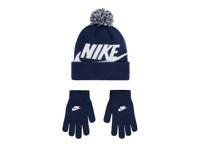 Swoosh Pom Beanie & Gloves Midnight Blue view