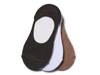 Solid Men's No Show Liners - 3 Pack Brown/White view