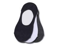 Solid Men's No Show Liners - 3 Pack Navy/White/Grey view