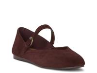 Albajane Mary Jane Flat Mahogany Suede view