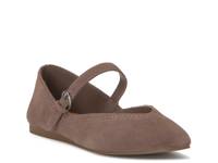 Albajane Mary Jane Flat Birchwood Suede view