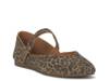 Albajane Mary Jane Flat Beige Leopard Print Suede view