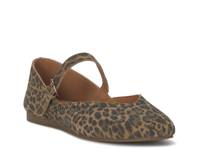 Albajane Mary Jane Flat Beige Leopard Print Suede view