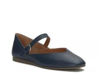 Albajane Mary Jane Flat Navy view