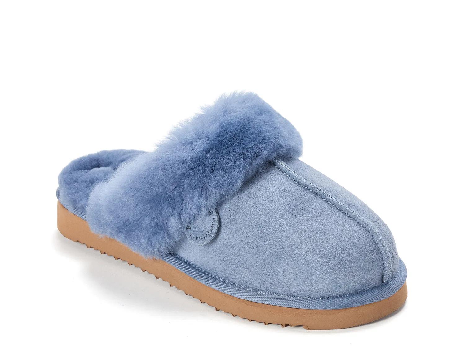 Fireside By Dearfoams Sydney Scuff Slipper In Blue