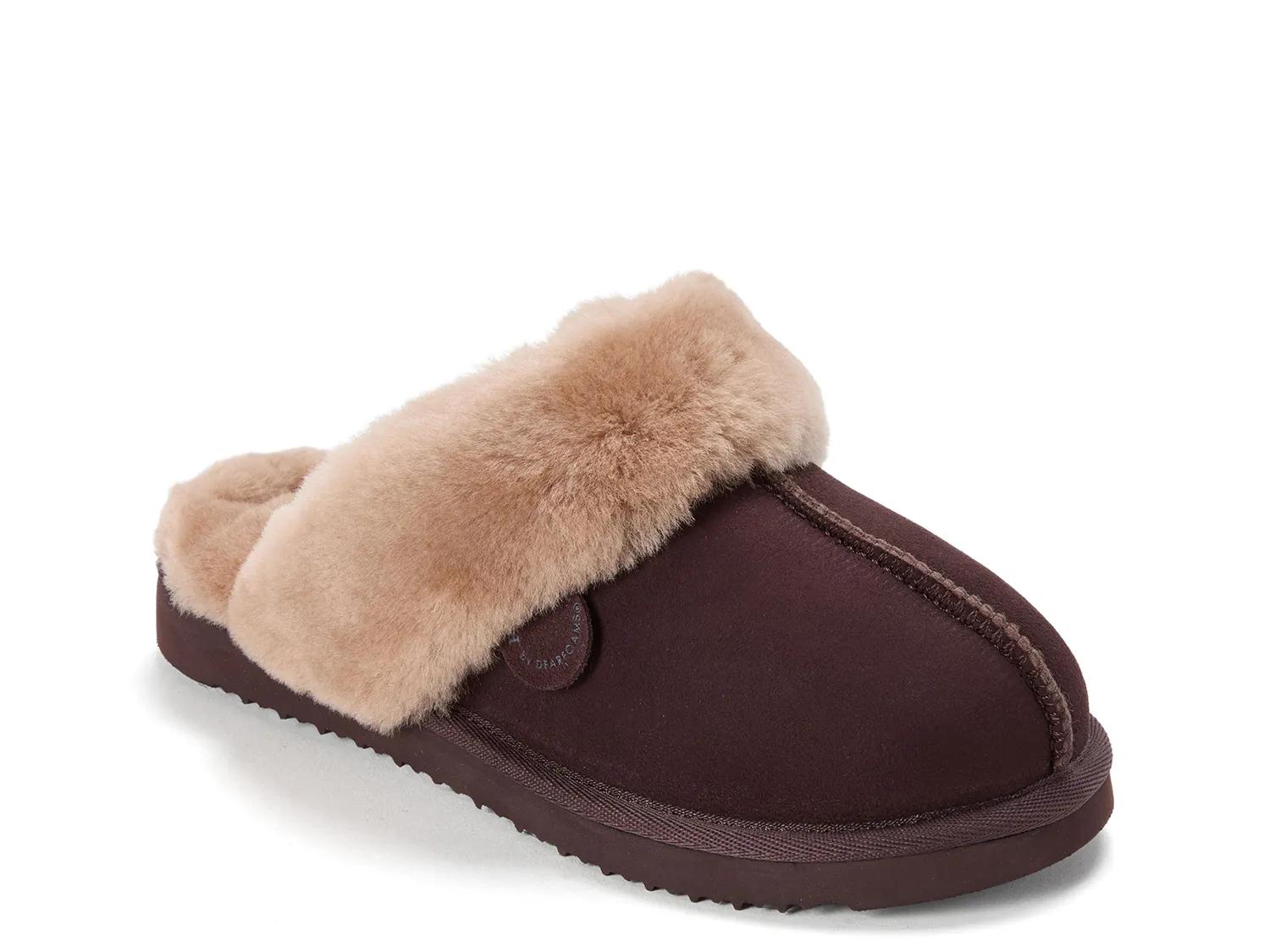 Fireside By Dearfoams Sydney Scuff Slipper In Brown