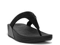 Lulu Crystal Wedge Sandal Black Rhinestone view