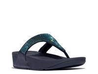 Lulu Crystal Wedge Sandal Navy view