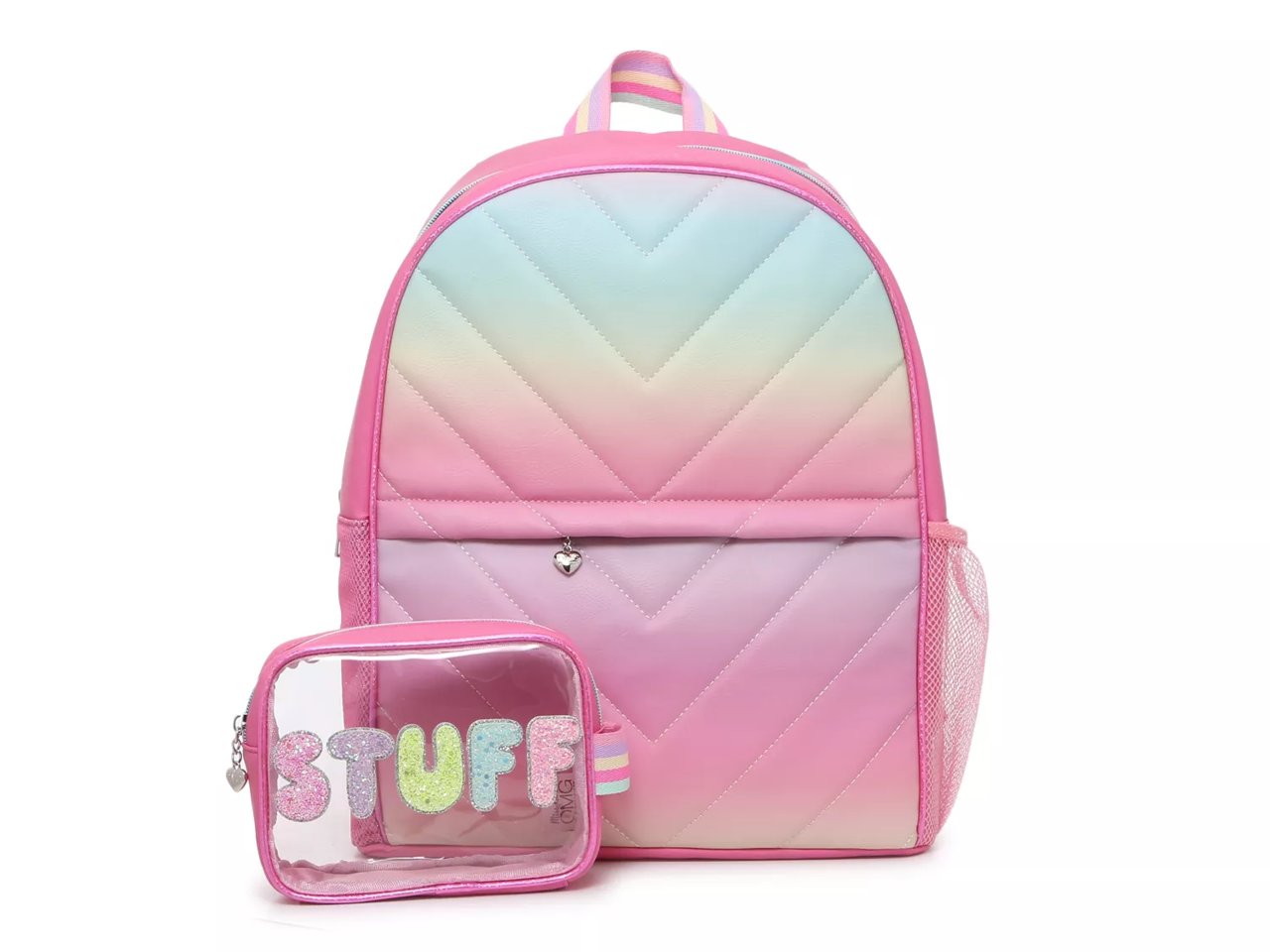Ombre Rainbow Backpack Set