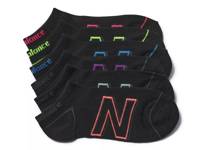 Neon Women's No Show Socks - 6 Pack Black/Neon Multicolor view