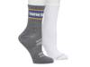 Classic Men's Crew Socks - 2 Pack Grey/White view
