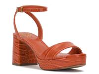 Pendreya Platform Sandal Orange Croc Print view