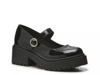 Attracted Platform Mary Jane Loafer Black view