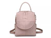 Brette Convertible Leather Backpack Light Blush view