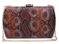 Nashville Clutch Brown/Black Snake Print view