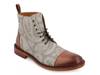 Jack Cap Toe Boot Taupe/Brown Paisley Fabric/Leather view