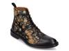 Jack Cap Toe Boot Eden Noir Black Floral Satin/Leather view