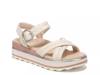 Reyna Wedge Sandal Cream Leather/Suede view