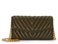 Theon Leather Clutch Dark Green view