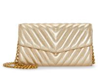 Theon Leather Clutch Gold Metallic view