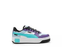 Carina Street Platform Sneaker - Kids' Purple/White/Blue view