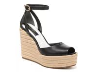 Paige Espadrille Wedge Sandal Black Leather view