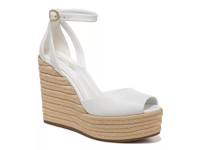 Paige Espadrille Wedge Sandal White Leather view