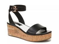 Presley Wedge Sandal Black Leather view