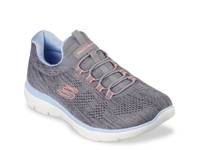 Summits Fun Flair Slip-On Sneaker - Women's Grey/Blue view