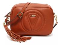 Mia Signature Leather Crossbody Rust view