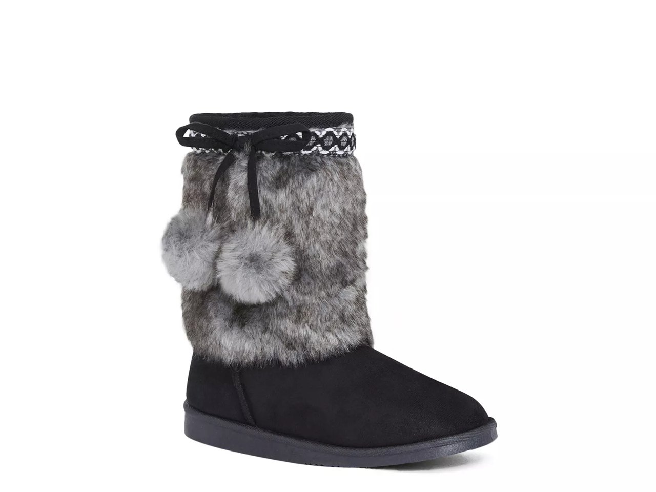 Fur Pom Fuzzy Boot - Kids'