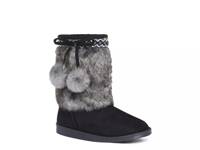 Fur Pom Fuzzy Boot - Kids' Black view