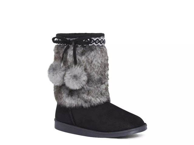 Fur Pom Fuzzy Boot - Kids'