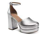 Callan Platform Pump Grey Metallic Leather view