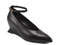 Isolda Wedge Pump Black Leather view