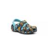 Classic Graphic Clog - Kids' Navy/Blue/Orange Abstract Print view