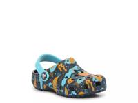 Classic Graphic Clog - Kids' Navy/Blue/Orange Abstract Print view