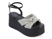 Lailee Wedge Sandal Black/White Stripe view
