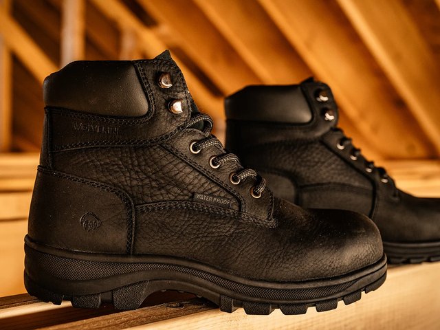 Wolverine Steel Toe Work Ankle Boots Black Leather ASTM Shoes Mens Size 13 Wolverine Steel Toe Work Ankle Boots Black Leather ASTM  main image 4