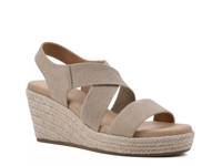 Yanda Espadrille Wedge Sandal Sand Beige Fabric view