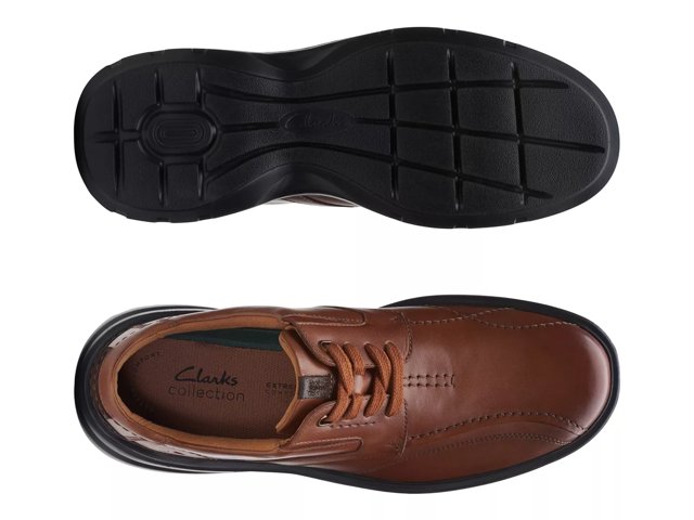Clarks Gessler Oxford Uomo – Scarpa Casual In Pelle Marrone, Suola Leggera In EVA, Plantare Morbido, Taglia 45
