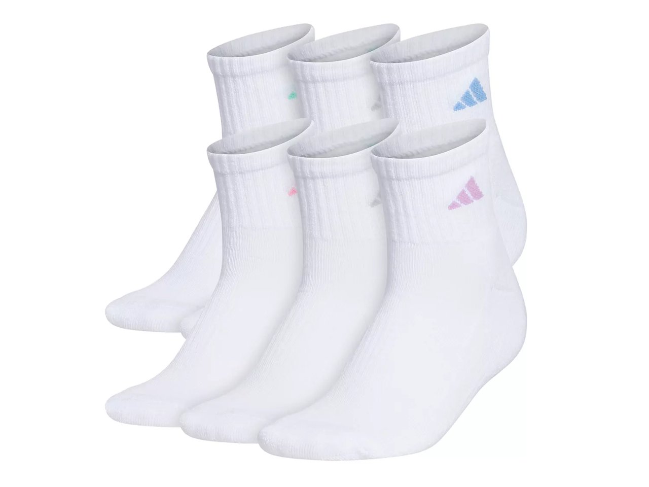 Athletic Cushioned Women's Quarter Ankle Socks - 6 Pack