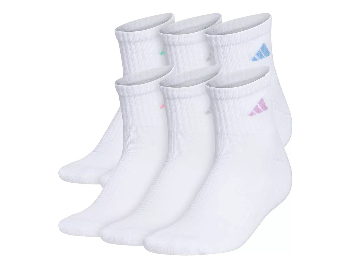 Athletic Cushioned Women's Quarter Ankle Socks - 6 Pack