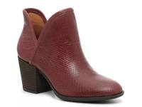 Beetrix Bootie Burgundy Snake Print view