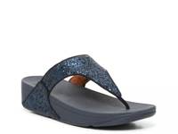 Shimma Wedge Glitter Sandal Navy view