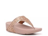 Shimma Wedge Glitter Sandal Rose Gold Metallic view